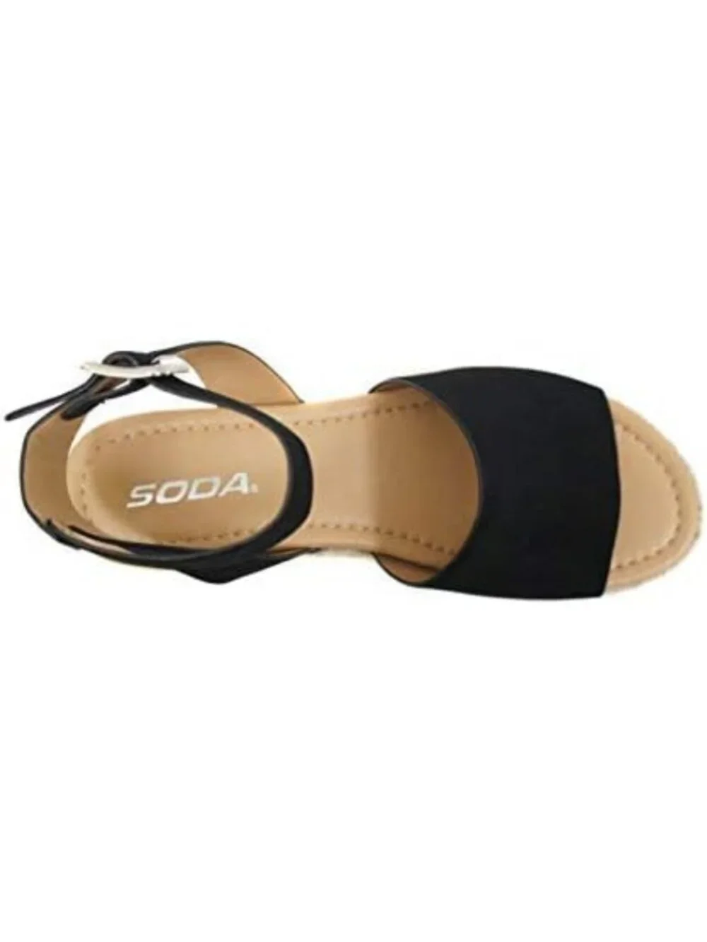Open Toe Buckle Ankle Strap Espadrilles Wedge Sandals - Casual Flatform Shoes
